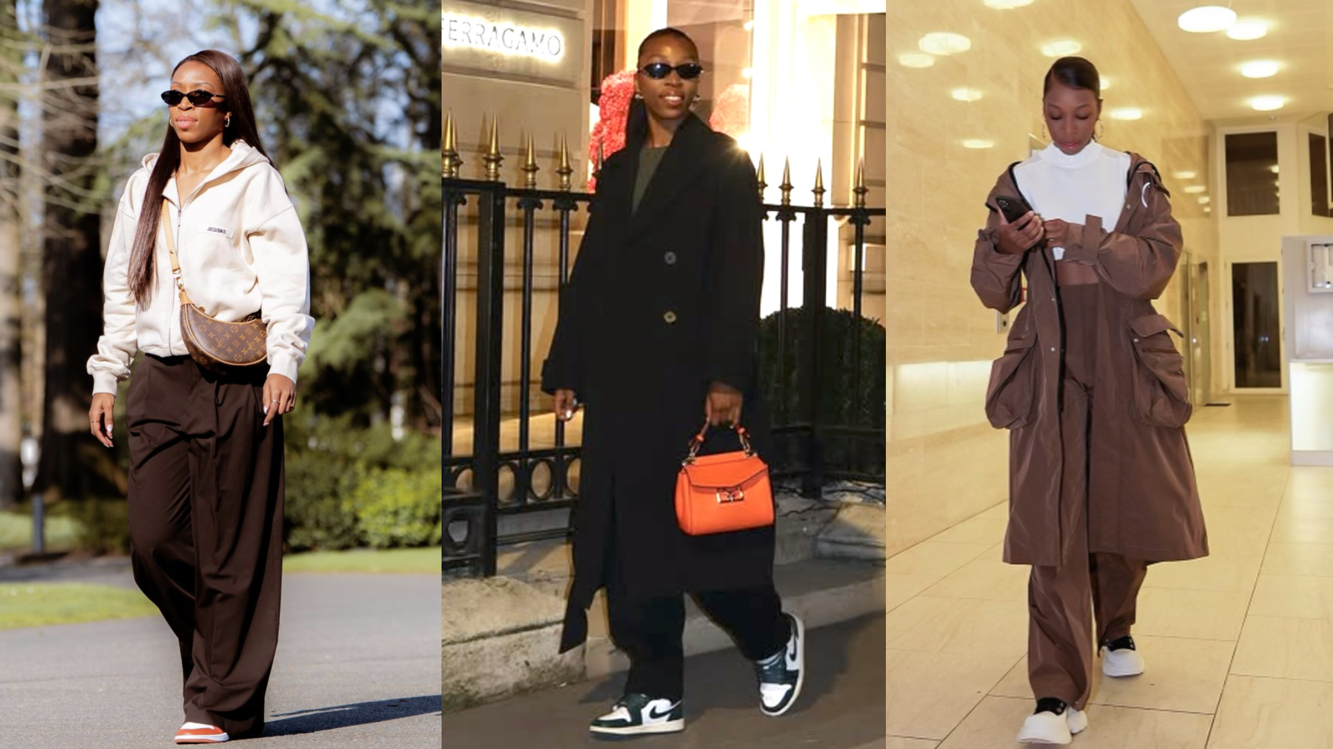 Grace Geyoro what she wore collage.