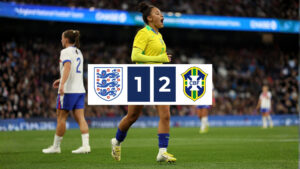 England Lionesses 1-2 Brazil header image