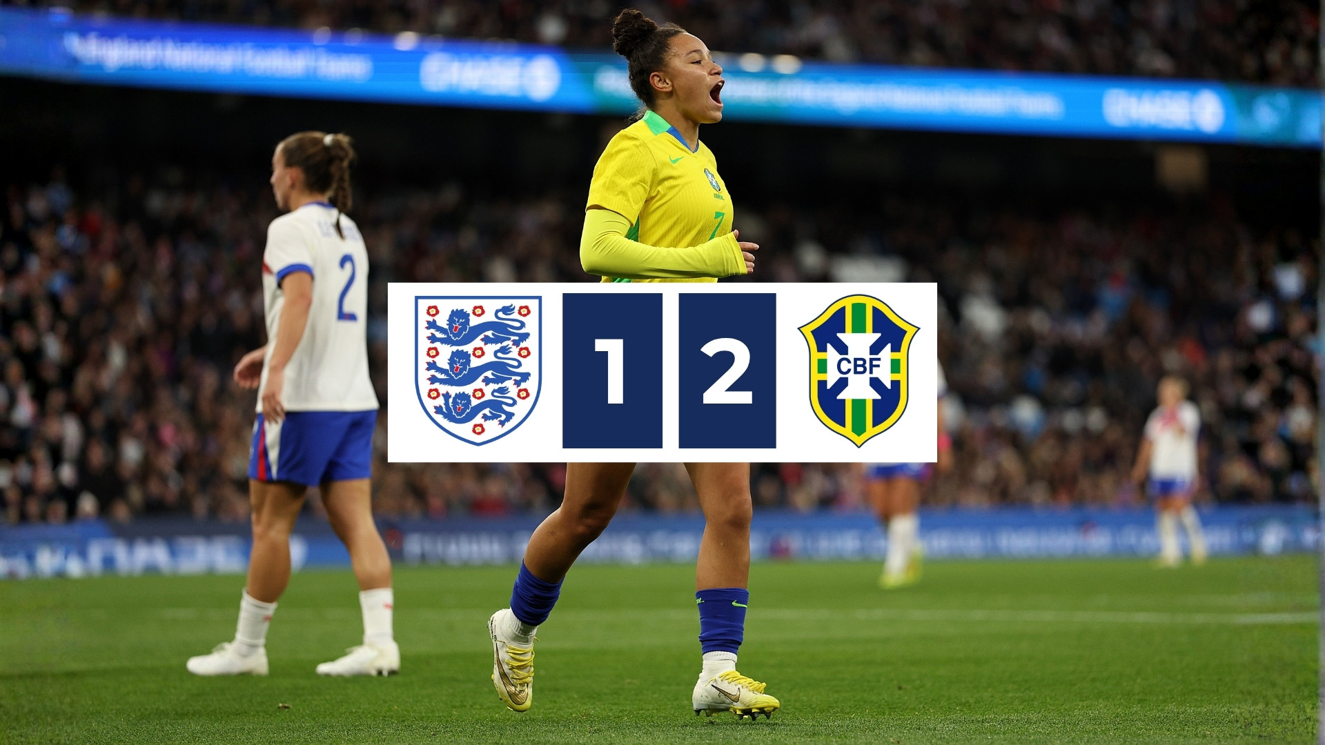 England Lionesses 1-2 Brazil header image