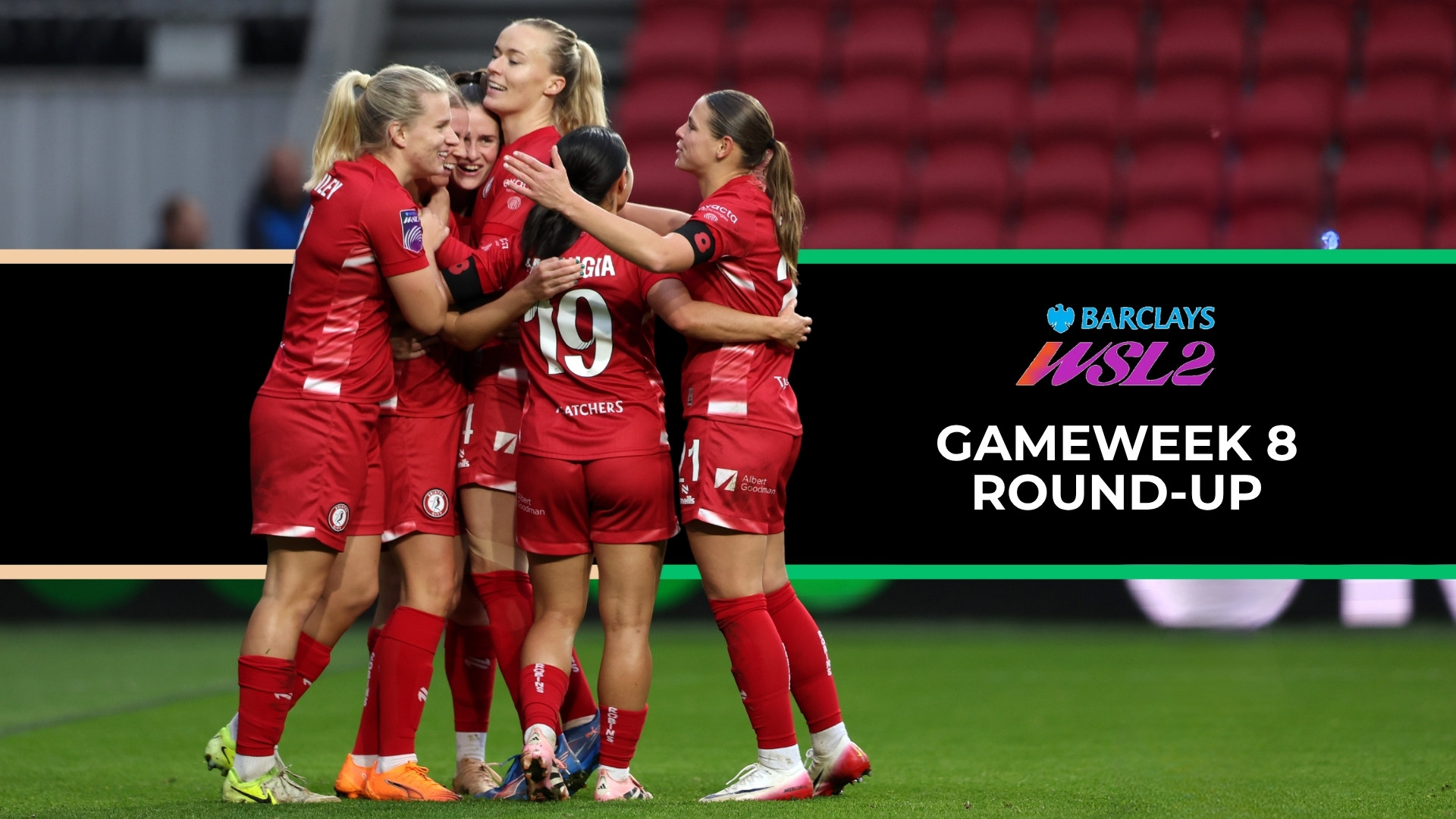 WSL2 25:26 gameweek 8 Article Header images