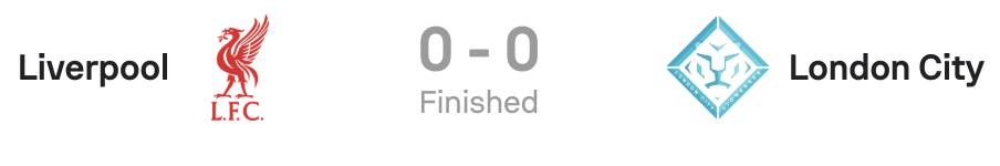 VERTA WSL 25/26 Liverpool 0-0 London City Lionesses scoreboard